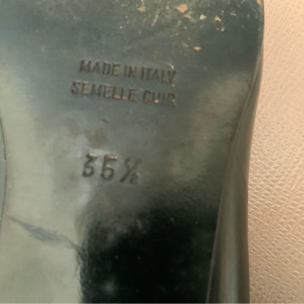 Authentic Celine Paris Leather Flat Loafer Black Rare Vintage Size 5.5 - Picture 14 of 14